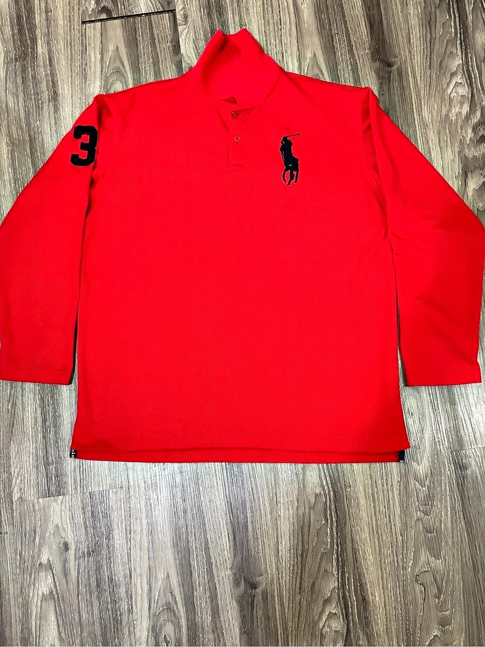 Polo Ralph Lauren Long Sleeve Polo in Red XXL